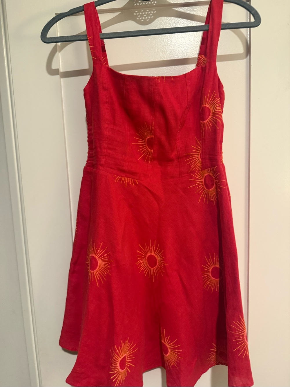 Maaji Red Embroidered Bodice Top